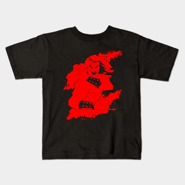 Liu Kang MK Ink (Red 2) Kids T-Shirt by CoolDojoBro